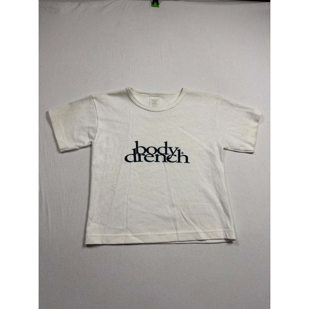 Body Drench Men's T Shirt Medium M White Cotton Crew Neck Graphic USA